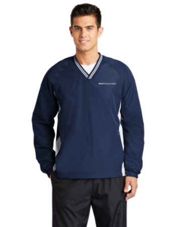 Sport-Tek® Tipped V-Neck Raglan Wind Shirt